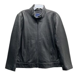 Venezia Moto Genuine Leather Jacket Women's 18/20 Black Corpcore 90's Chic Biker